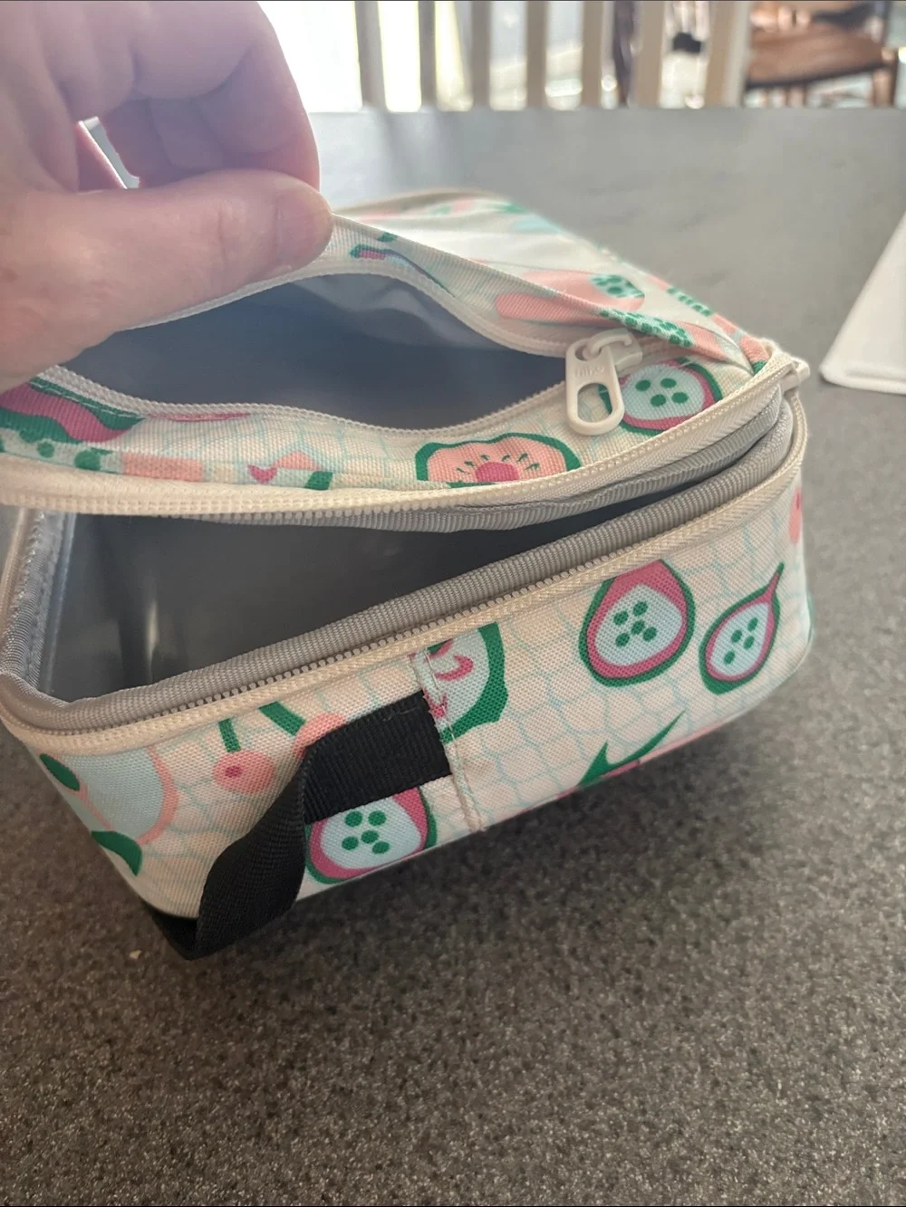 Nike White Logo Pink & Green Fruit lunch box